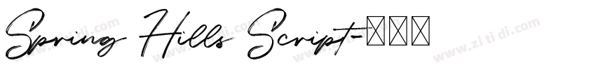 Spring Hills Script字体转换